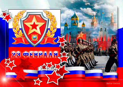 картинка под названием - Звёзды, флаги 23 февраля из категории С днём рождения.