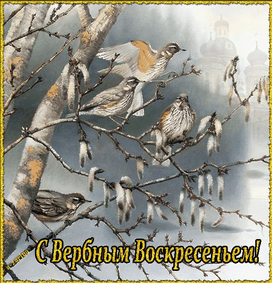 картинка под названием - С вербным воскресеньем! из категории С днём рождения.