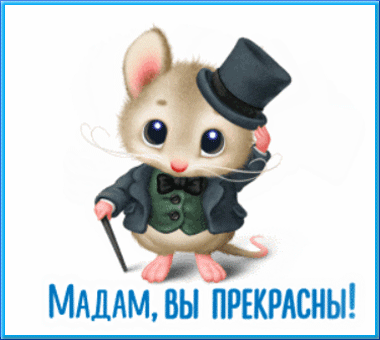 картинка под названием - Мадам, вы прекрасны! из категории С днём рождения.